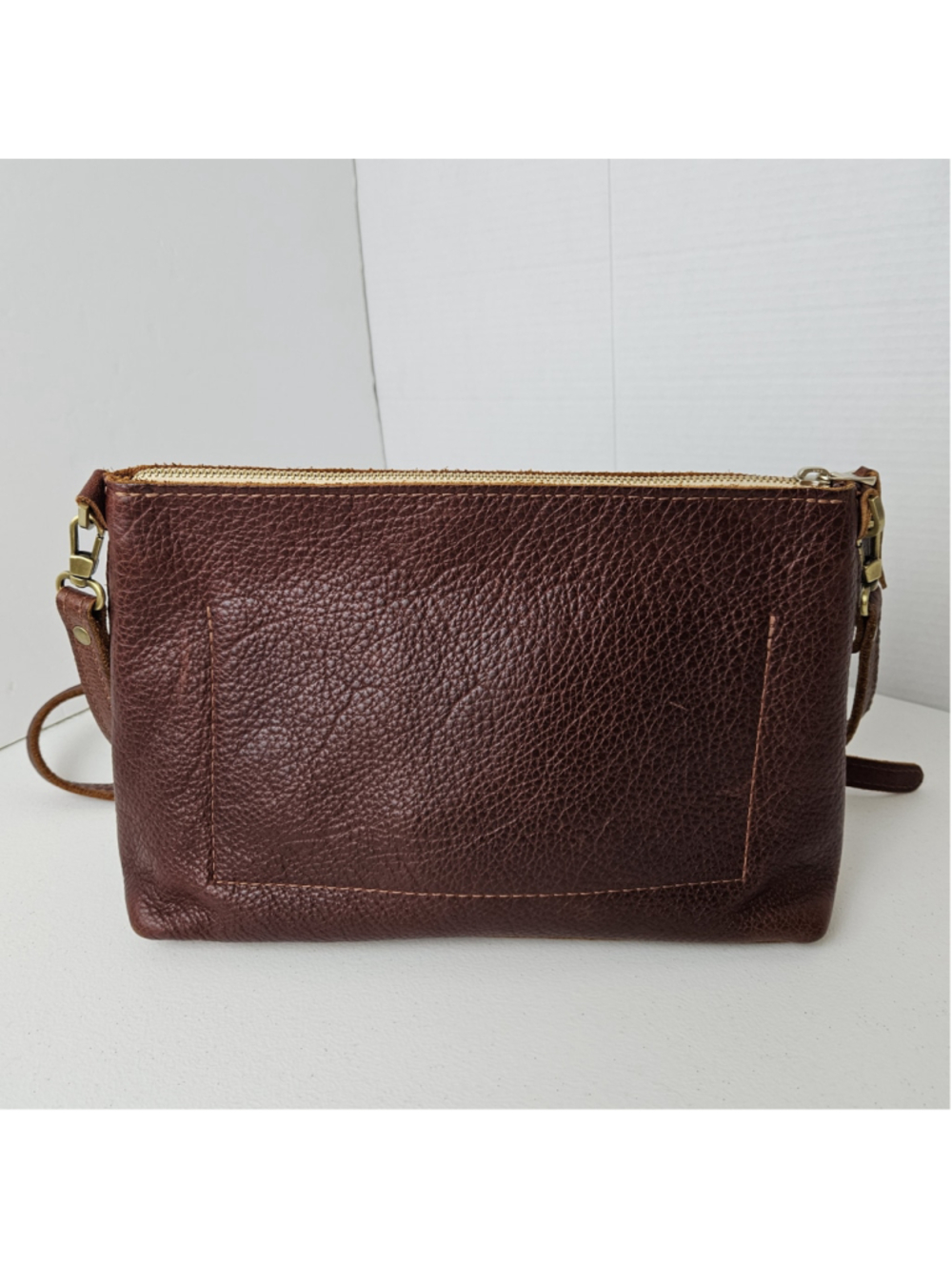 Portland Leather Poppy Large Crossbody Bag Nutmeg - Picture 10 of 14
